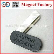 square strong caution magnetic badge
